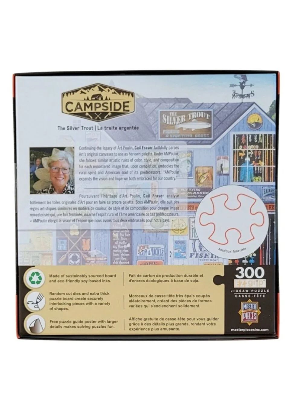 MasterPieces Campside The Silver Trout 300 Pc EZ Grip Jigsaw Puzzle New Sealed